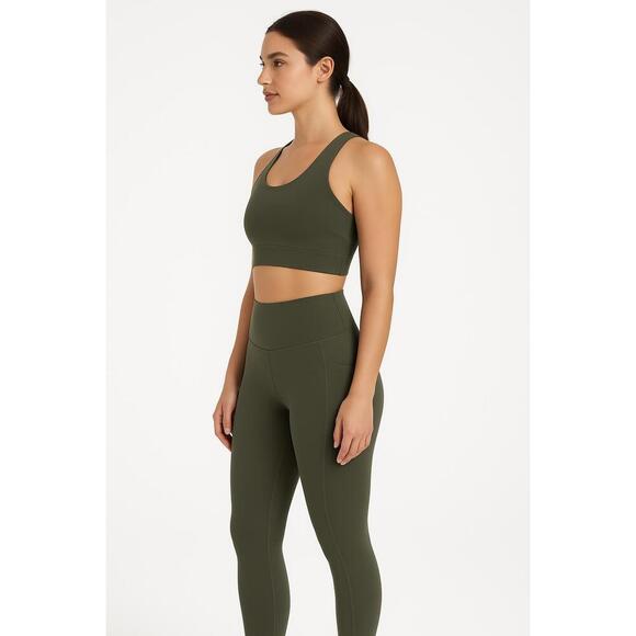Girlfriend Collective Legging Activewear Sz S Sage Green High waist Athlesiure - Picture 4 of 8
